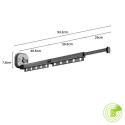 SOGA 93.2cm Wall-Mounted Clothing Dry Rack