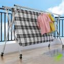 SOGA 2.0m Portable Standing Clothes Drying Rack with Wheels
