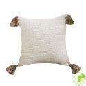 SOGA 50cm Beige Pillow Textured Throw Cover, Luxurious Rib Knit Ribbed