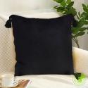 SOGA 45CM Black Vintage Butterfly Pillow Tassel Velvet Square Throw