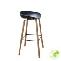 Nordic Solid Wood High Stool Fashion Plastic Bar Chair