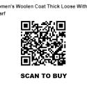 Women's Woolen Coat Thick Loose With Scarf