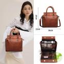 Leather Large Capacity Multi-Pocket Business Laptop Handbags