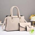 Woven Texture Three-piece Set Large Capacity One Shoulder Combination