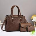 Woven Texture Three-piece Set Large Capacity One Shoulder Combination