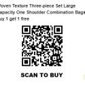Woven Texture Three-piece Set Large Capacity One Shoulder Combination