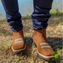 Vintage Suede Flat Heel Round Toe Martin Boots Men buy 1 get 1 free