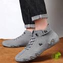 Men Ankle Boots Autumn Winter Suede Velcro Shoes Fashion Lace-up Sneak