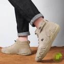 Men Ankle Boots Autumn Winter Suede Velcro Shoes Fashion Lace-up Sneak