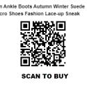 Men Ankle Boots Autumn Winter Suede Velcro Shoes Fashion Lace-up Sneak