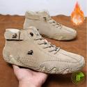 Men Ankle Boots Autumn Winter Suede Velcro Shoes Fashion Lace-up Sneak