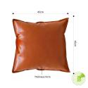 SOGA 45cm Light Luxury Urban Simulated Leather Throw Pillow