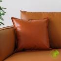 SOGA 45cm Light Luxury Urban Simulated Leather Throw Pillow