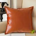 SOGA 45cm Light Luxury Urban Simulated Leather Throw Pillow