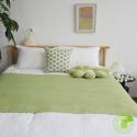 SOGA Green Acrylic Knit Throw Blanket