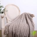 SOGA Coffee Diamond Pattern Throw Blanket