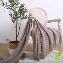 SOGA Coffee Diamond Pattern Throw Blanket