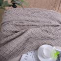 SOGA Coffee Diamond Pattern Throw Blanket