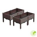 SOGA 2X 80cm Raised Planter Box Vegetable Herb Flower Outdoor Plastic