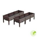 SOGA 2X 120cm Raised Planter Box Vegetable Herb Flower Outdoor Plastic