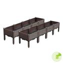 SOGA 2X 160cm Raised Planter Box Vegetable Herb Flower Outdoor Plastic