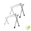 SOGA 2X 2.4m Portable Standing Clothes Drying Rack Foldable Space-Sa