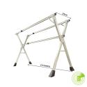 SOGA 2X 2.4m Portable Standing Clothes Drying Rack Foldable Space-Sa
