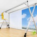 SOGA 2X 2.4m Portable Standing Clothes Drying Rack Foldable Space-Sa