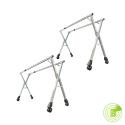 SOGA 2X 2.4m Portable Standing Clothes Drying Rack Foldable Space-Sa