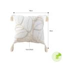 SOGA 2X 45cm Wabi-sabi Cream Flower Cover & Beige Velvet Leaf Ring