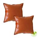 SOGA 2X 45cm Light Luxury Urban Simulated Leather Wide Edge Throw Pill