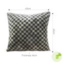 SOGA 2X 45cm Urban Light Luxury Pillow Dark Night Green Checkered Squa