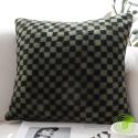 SOGA 2X 45cm Urban Light Luxury Pillow Dark Night Green Checkered Squa