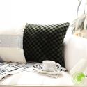 SOGA 2X 45cm Urban Light Luxury Pillow Dark Night Green Checkered Squa