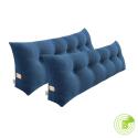 SOGA 2X 120cm Blue Triangular Wedge Bed Pillow Headboard Backrest Beds