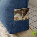 SOGA 2X 150cm Blue Triangular Wedge Bed Pillow Headboard Backrest Beds