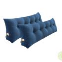 SOGA 2X 150cm Blue Triangular Wedge Bed Pillow Headboard Backrest Beds