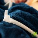 SOGA 2X Navy Blue Throw Blanket Warm Cozy Double Sided Thick Flannel C