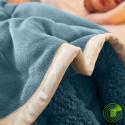 SOGA 2X Lake Blue Throw Blanket Warm Cozy Double Sided Thick Flannel C