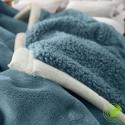 SOGA 2X Lake Blue Throw Blanket Warm Cozy Double Sided Thick Flannel C