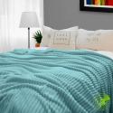 SOGA 2X Sky Blue Throw Blanket Warm Cozy Striped Pattern Thin Flannel