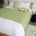 SOGA 2X Green Acrylic Knitted Throw Blanket Solid Fringed Warm Cozy Wo