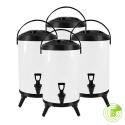 SOGA 4X 12L Stainless Steel Insulated Milk Tea Barrel Hot and Cold Bev