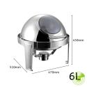 SOGA 4X 6L Round Chafing Stainless Steel Food Warmer with Glass Roll T