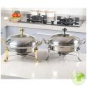 SOGA 4X Stainless Steel Round Buffet Chafing Dish Cater Food Warmer Ch