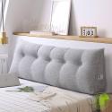 SOGA 4X 100cm Silver Triangular Wedge Bed Pillow Headboard Backrest Be