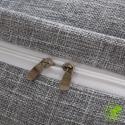 SOGA 4X 120cm Silver Triangular Wedge Bed Pillow Headboard Backrest Be