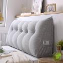SOGA 4X 120cm Silver Triangular Wedge Bed Pillow Headboard Backrest Be