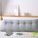 SOGA 4X 150cm Silver Triangular Wedge Bed Pillow Headboard Backrest Be