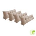 SOGA 4X 180cm Beige Triangular Wedge Bed Pillow Headboard Backrest Bed